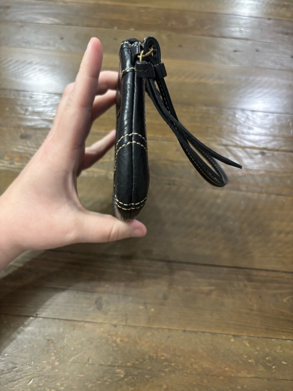 Coach Vintage Leather Wristlet with Lace-Up Detail - Picture 3 of 10